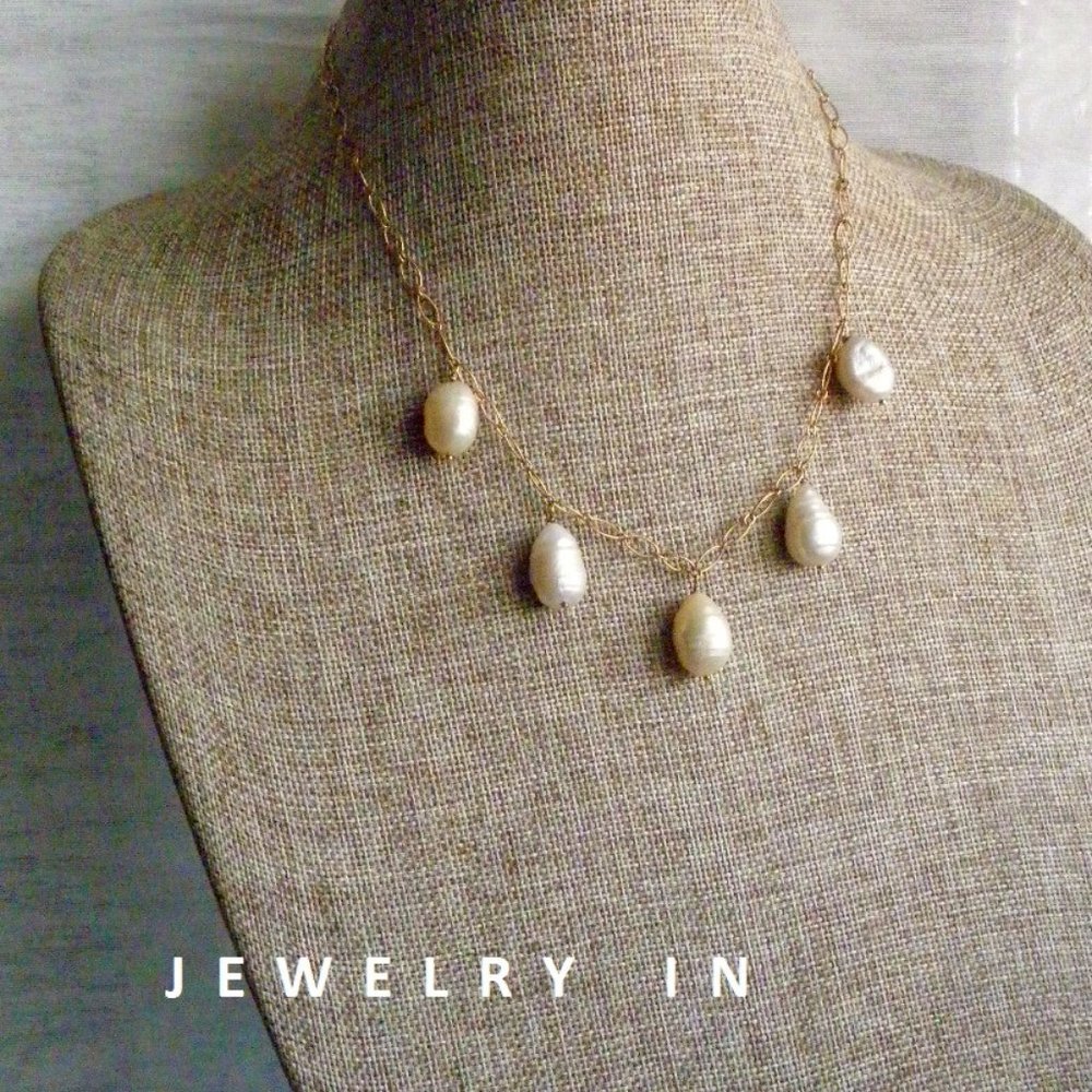 14K Yellow Gold Filled with  Freshwater Pearl Necklance